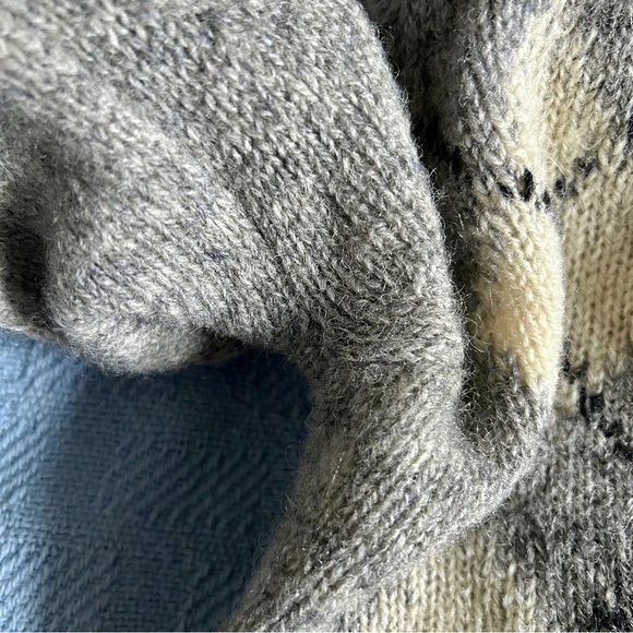 Shetland wool argyle cardigan vintage Sz small preppy librariancore academia - Picture 7 of 11